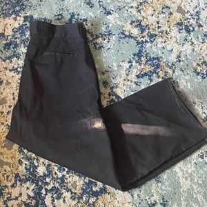 dickies Men's Loose Fit Double Knee Work Pants in black Size 36/30